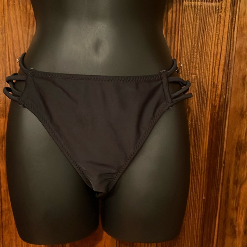 Black Strappy Bikini Bottom